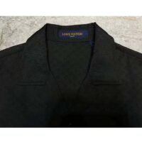 Louis Vuitton Men LV Mini Monogram Silk Blend Short-Sleeved Shirt Black 1ABJL3 (1)