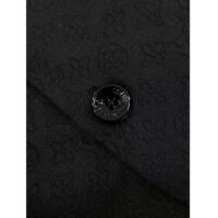 Louis Vuitton Men LV Mini Monogram Silk Blend Short-Sleeved Shirt Black 1ABJL3 (1)