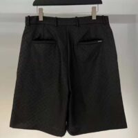 Louis Vuitton Men LV Mini Monogram Silk Blend Tailored Shorts Black 1ABJKT (10)