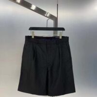 Louis Vuitton Men LV Mini Monogram Silk Blend Tailored Shorts Black 1ABJKT (10)