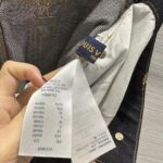 Louis Vuitton Men LV RUNWAY Embroidered Bootcut Denim Pants Indigo Cotton 1AFI93 - immagine 10