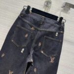 Louis Vuitton Men LV RUNWAY Embroidered Bootcut Denim Pants Indigo Cotton 1AFI93 - immagine 6