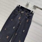 Louis Vuitton Men LV RUNWAY Embroidered Bootcut Denim Pants Indigo Cotton 1AFI93 - immagine 7