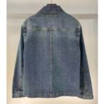 Louis Vuitton Men LV Workwear Denim Jacket Regular Fit Monogram Indigo Cotton 1ABJ7A - immagine 3