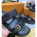 Louis Vuitton Unisex LV Bom Dia Flat Comfort Mule Black Monogram Lamb Leather 1ABVNC – Bild 4