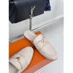 Louis Vuitton Unisex LV Capri Open Back Loafer White Calf Leather 1AC7OQ – Bild 6