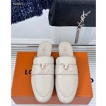 Louis Vuitton Unisex LV Capri Open Back Loafer White Calf Leather 1AC7OQ – Bild 4