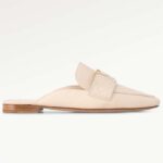 Louis Vuitton Unisex LV Capri Loafer mit offener Rückseite, weißes Kalbsleder 1AC7OQ