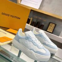 Louis Vuitton Unisex LV Groovy Platform Sneaker Blue Monogram Calf Leather 1ACL28 (1)