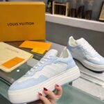 Louis Vuitton Unisex LV Groovy Platform Sneaker Blue Monogram Calf Leather 1ACL28 – Bild 8