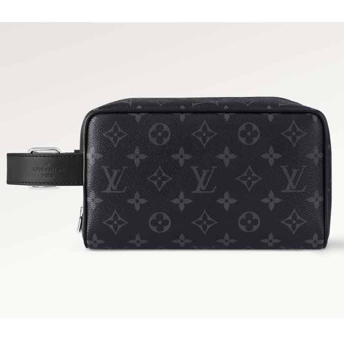 Louis Vuitton Unisex LV Locker Dopp Kit Monogram Eclipse Coated Canvas M83113