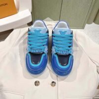 Louis Vuitton Unisex LV Trainer Maxi Sneaker Blue Lasered Monogram Canvas 1ACF7M (10)