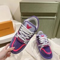 Louis Vuitton Unisex LV Trainer Maxi Sneaker Purple Lasered Monogram Canvas 1ACF72 (6)