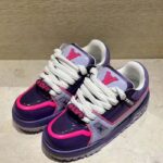 Louis Vuitton Unisex LV Trainer Maxi Sneaker Purple Lasered Monogram Canvas 1ACF72 – Bild 5