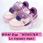 Louis Vuitton Unisex LV Trainer Maxi Sneaker Purple Lasered Monogram Canvas 1ACF72 – Bild 12