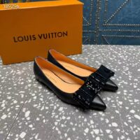 Louis Vuitton Women LV Blossom Flat Ballerina Black Patent Leather (2)