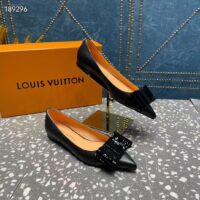 Louis Vuitton Women LV Blossom Flat Ballerina Black Patent Leather (2)