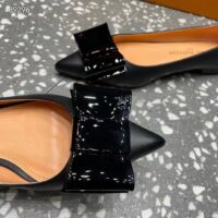 Louis Vuitton Women LV Blossom Flat Ballerina Black Patent Leather (2)