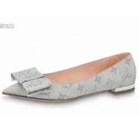 Louis Vuitton Women LV Blossom Flat Ballerina Grey Glitter Leather (2)