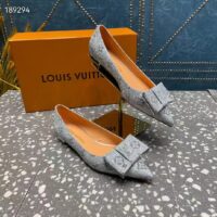 Louis Vuitton Women LV Blossom Flat Ballerina Grey Glitter Leather (2)