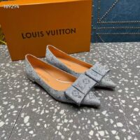 Louis Vuitton Women LV Blossom Flat Ballerina Grey Glitter Leather (2)