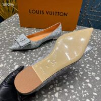 Louis Vuitton Women LV Blossom Flat Ballerina Grey Glitter Leather (2)