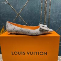 Louis Vuitton Women LV Blossom Flat Ballerina Grey Glitter Leather (2)