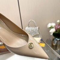 Louis Vuitton Women LV Blossom Pump Beige Patent Lambskin Leather Outsole 7.5 CM Heel (6)