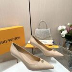 Louis Vuitton Women LV Blossom Pump Beige Patent Lambskin Leather Outsole 7.5 CM Heel - Image 6