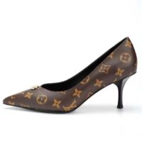 Louis Vuitton Women LV Blossom Pump Brown Monogram Flower Canvas 7.5 CM Heel (1)