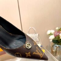 Louis Vuitton Women LV Blossom Pump Brown Monogram Flower Canvas 7.5 CM Heel (1)