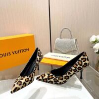 Louis Vuitton Women LV Blossom Pump Tawny Brown Hairy Calf Leather (7)