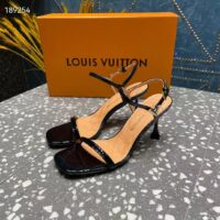 Louis Vuitton Women LV Blossom Sandal Black Patent Calf Leather 1AC8BV (2)