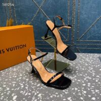 Louis Vuitton Women LV Blossom Sandal Black Patent Calf Leather 1AC8BV (2)