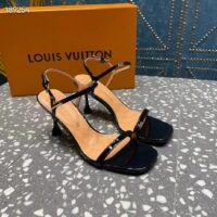 Louis Vuitton Women LV Blossom Sandal Black Patent Calf Leather 1AC8BV (2)