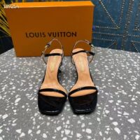 Louis Vuitton Women LV Blossom Sandal Black Patent Calf Leather 1AC8BV (2)