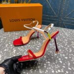 Louis Vuitton Women LV Blossom Sandal Red Patent Calf Leather 1AC8VX - Image 8