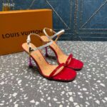 Louis Vuitton Women LV Blossom Sandal Red Patent Calf Leather 1AC8VX - Image 4