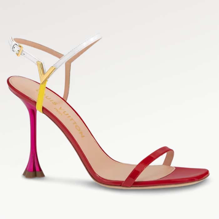 Louis Vuitton Women LV Blossom Sandal Red Patent Calf Leather 1AC8VX