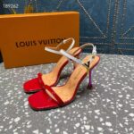 Louis Vuitton Women LV Blossom Sandal Red Patent Calf Leather 1AC8VX - Image 6