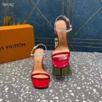 Louis Vuitton Women LV Blossom Sandal Red Patent Calf Leather 1AC8VX (5)