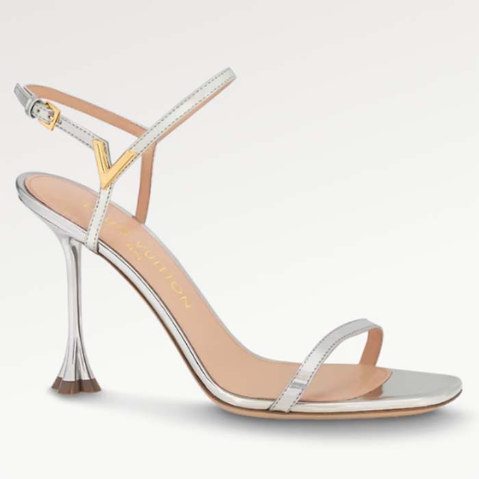 Louis Vuitton Women LV Blossom Sandal White Patent Calf Leather