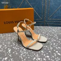 Louis Vuitton Women LV Blossom Sandal White Patent Calf Leather (2)