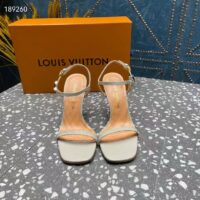 Louis Vuitton Women LV Blossom Sandal White Patent Calf Leather (2)