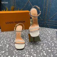 Louis Vuitton Women LV Blossom Sandal White Patent Calf Leather (2)