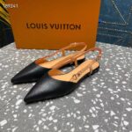 Louis Vuitton Women LV Blossom Slingback Flat Ballerina Black Lambskin 1ACAXC - Imagen 6