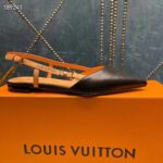 Louis Vuitton Women LV Blossom Slingback Flat Ballerina Black Lambskin 1ACAXC - Imagen 2