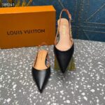 Louis Vuitton Women LV Blossom Slingback Flat Ballerina Black Lambskin 1ACAXC - Imagen 7
