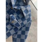 Louis Vuitton Men LV Damier Denim Jacket Cotton Blue Regular Fit 1AFGDH - Bild 7