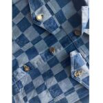 Louis Vuitton Men LV Damier Denim Jacket Cotton Blue Regular Fit 1AFGDH - Bild 6